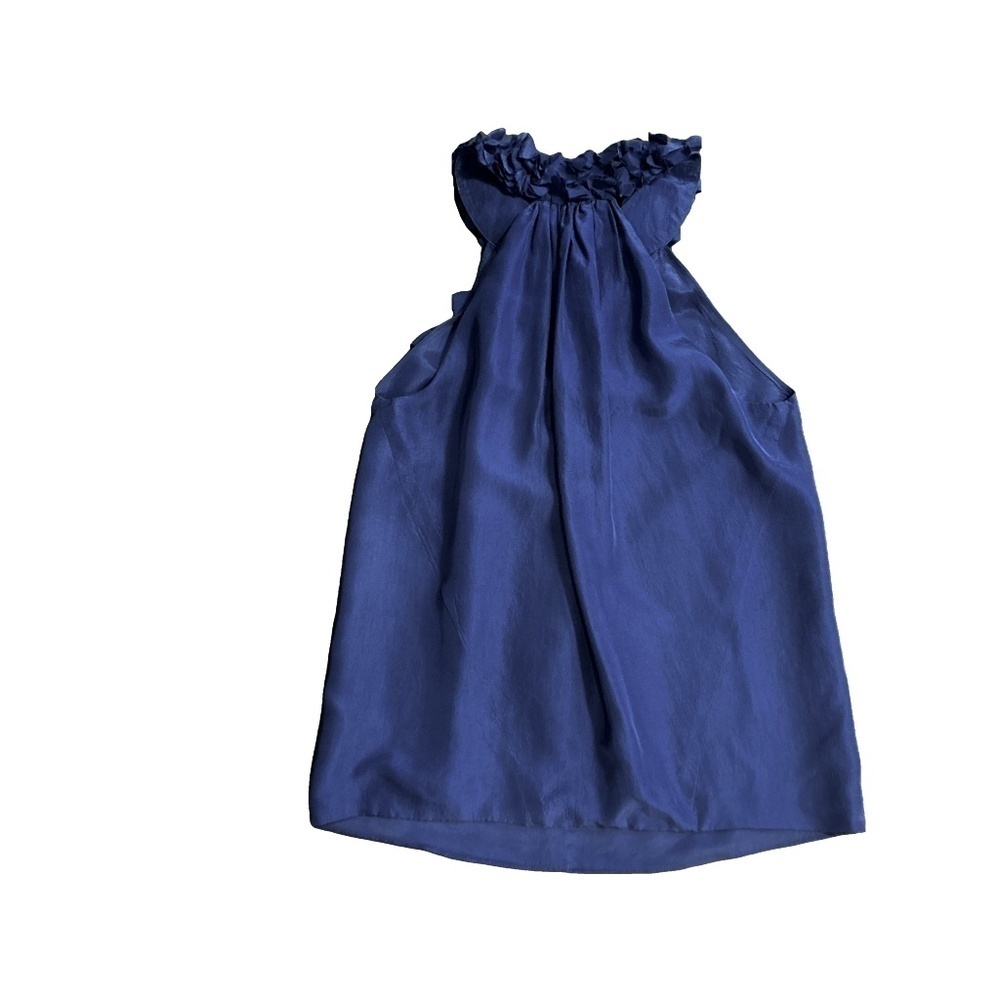 Robbi & Nikki 100% Silk Ruffled Sleeveless Blouse/XSmall - Picture 3 of 8